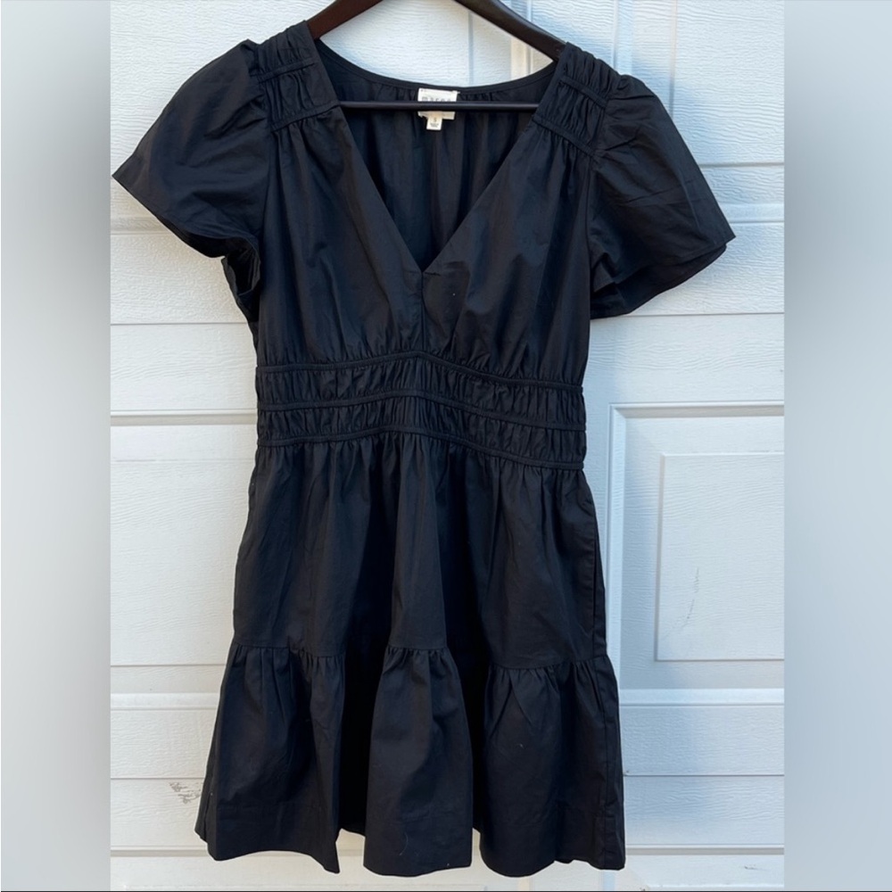 Marea by liz Joy Dress Black Mini tier ruffle dress small